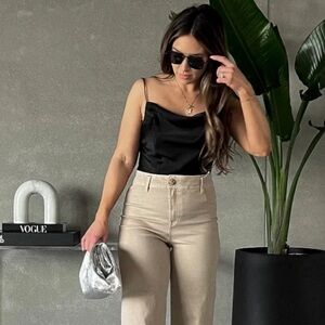 NWT RD Style Carrie Crop Satin Cami